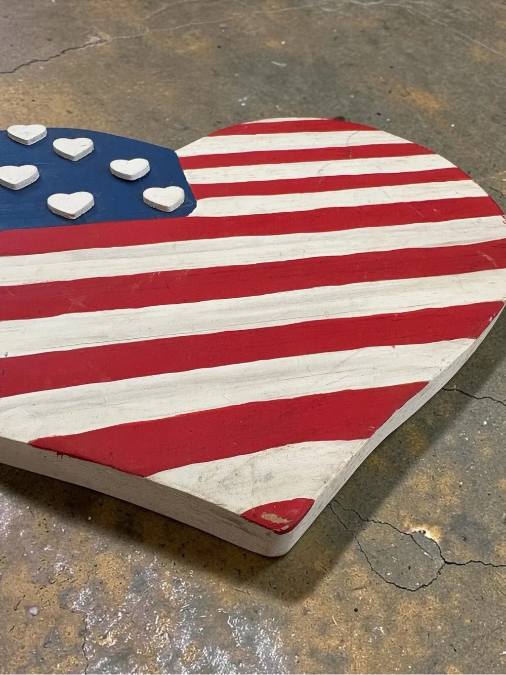 Patriotic Heart Wall Accent - Red, White & Blue